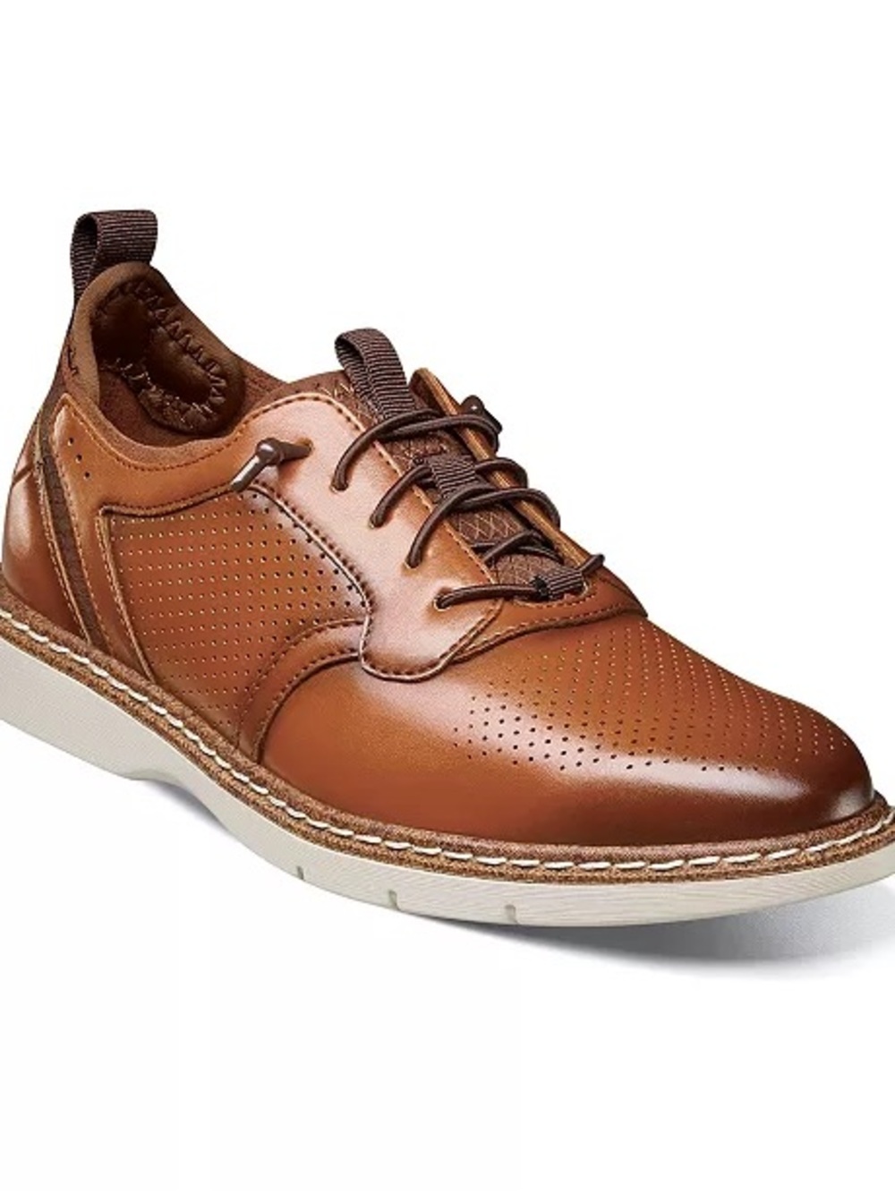 Stacy Adams Sync Big Boys Oxford Dress Sneakers Cognac Brown Size 4